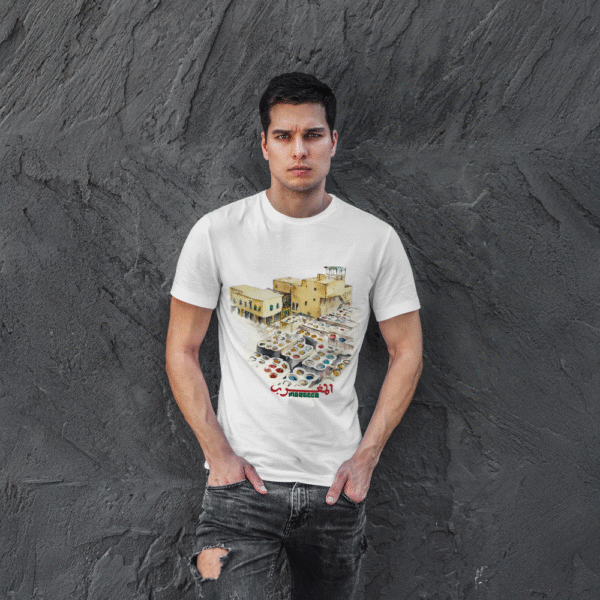 T-shirt Morocco FES – Carte artistique | 100% coton - Image 2