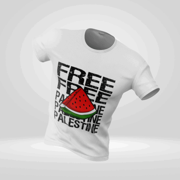 T-Shirt "Free Palestine" Pastèque - Message de Solidarité Unisexe